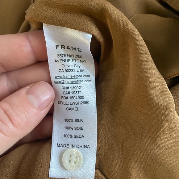 FRAME
Tie-Neck Long Sleeve Silk Blouse - Picture 7 of 7